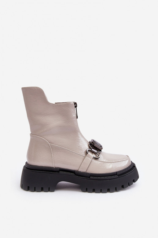 Laque Sieviešu Sieviešu puszābaki ar rāvējslēdzējiem D&A MR870-94 Pelēkas krāsas Laque Sieviešu Sieviešu puszābaki ar rāvējslēdzējiem D&A MR870-94 Pelēkas krāsas