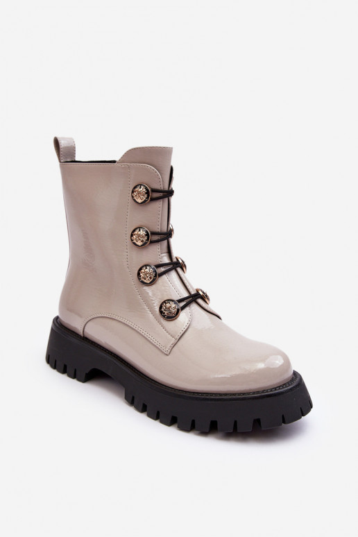 Sieviešu siltināti Sieviešu puszābaki Ar greznui Guzikami D&A MR870-51 Ziloņkaula krāsas Sieviešu siltināti Sieviešu puszābaki Ar greznui Guzikami D&A MR870-51 Ziloņkaula krāsas