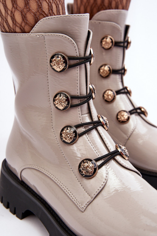 Sieviešu siltināti Sieviešu puszābaki Ar greznui Guzikami D&A MR870-51 Ziloņkaula krāsas Sieviešu siltināti Sieviešu puszābaki Ar greznui Guzikami D&A MR870-51 Ziloņkaula krāsas