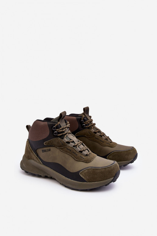 Vīriešiem pārgājienu zābaki siltināti Zaļas krāsas Big Star MM174333