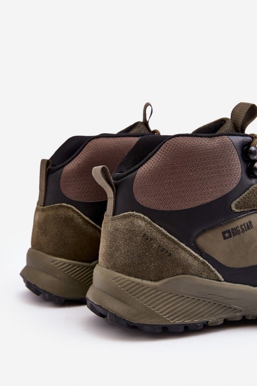 Vīriešiem pārgājienu zābaki siltināti Zaļas krāsas Big Star MM174333