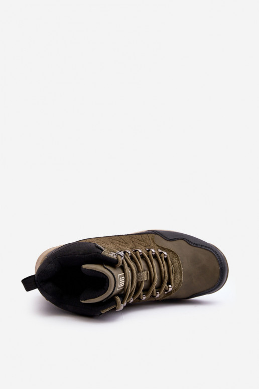 Sieviešu Siltināti pārgājienu zābaki Haki krāsas Big Star MM274480