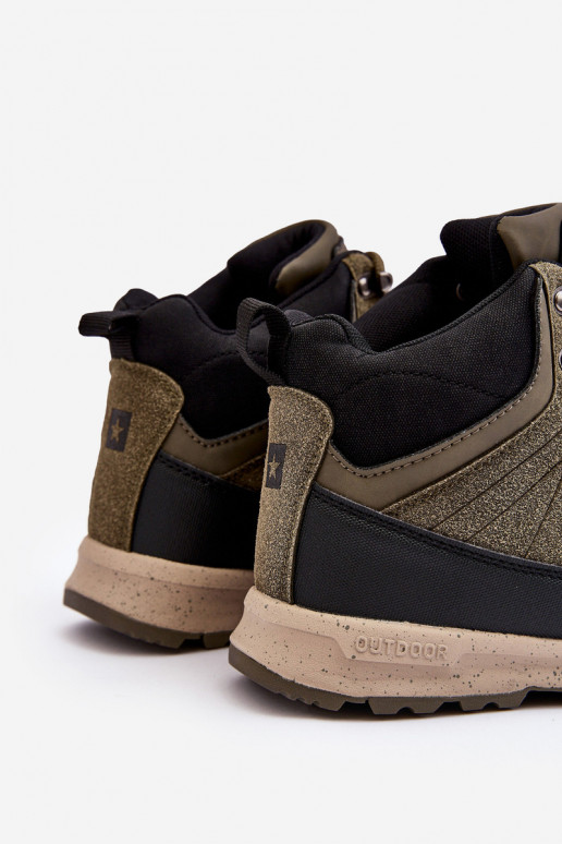 Sieviešu Siltināti pārgājienu zābaki Haki krāsas Big Star MM274480