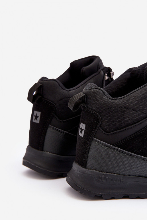 Sieviešu Siltināti pārgājienu zābaki melnas krāsas Big Star MM274481