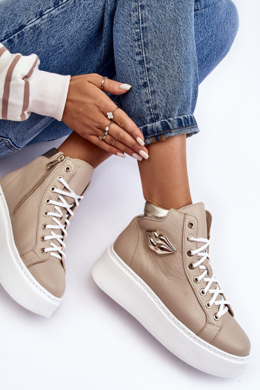 sieviešu puszābaki Augsts ar rāvējslēdzējiem Lemar smilšu krāsas Katerin sieviešu puszābaki Augsts ar rāvējslēdzējiem Lemar smilšu krāsas Katerin