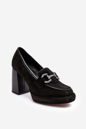 Āda Kurpes Uz masīva pola Laura Messi 2706 melnas krāsas 2