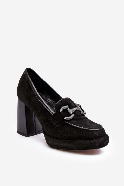 Āda Kurpes Uz masīva pola Laura Messi 2706 melnas krāsas