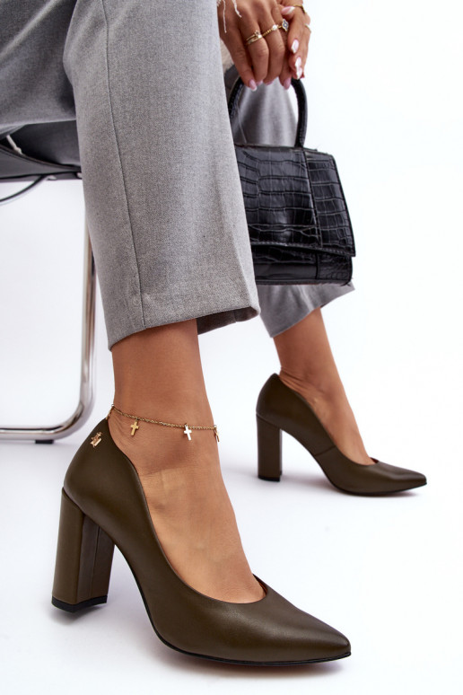 Āda Kurpes ar papēdi Laura Messi 2624/227 haki krāsas