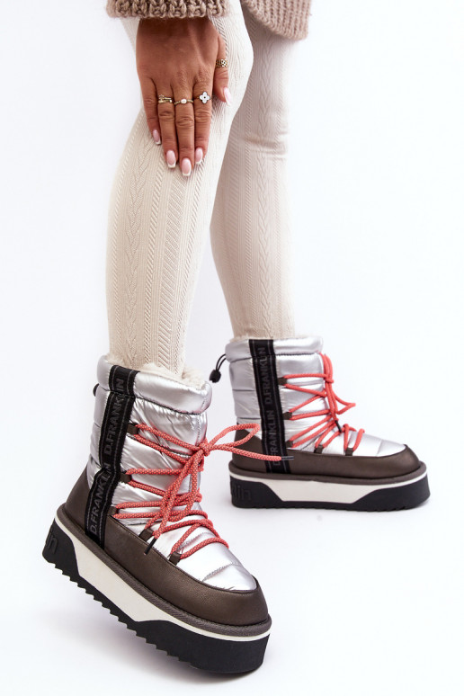 sniega apavi Sieviešu Uz biezas zoles Vegāns D.Franklin DFSH371006 Sudraba krāsas sniega apavi Sieviešu Uz biezas zoles Vegāns D.Franklin DFSH371006 Sudraba krāsas