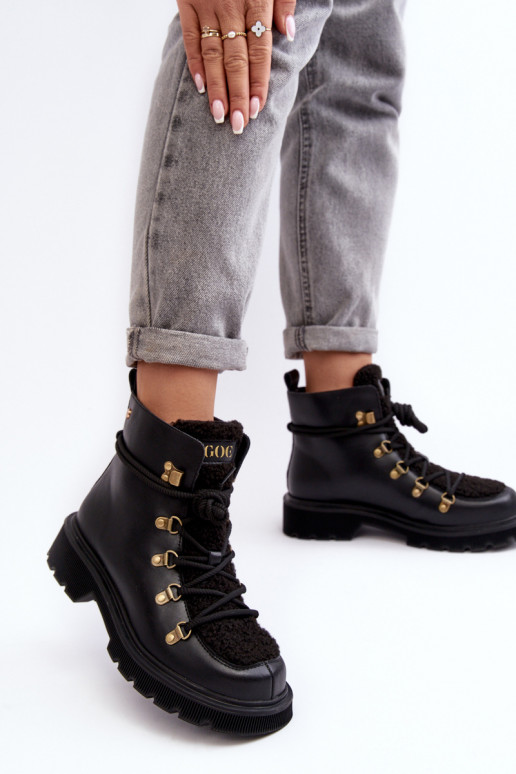 Āda Sieviešu puszābaki apavi Sieviešu GOE MM2N4082 melnas krāsas