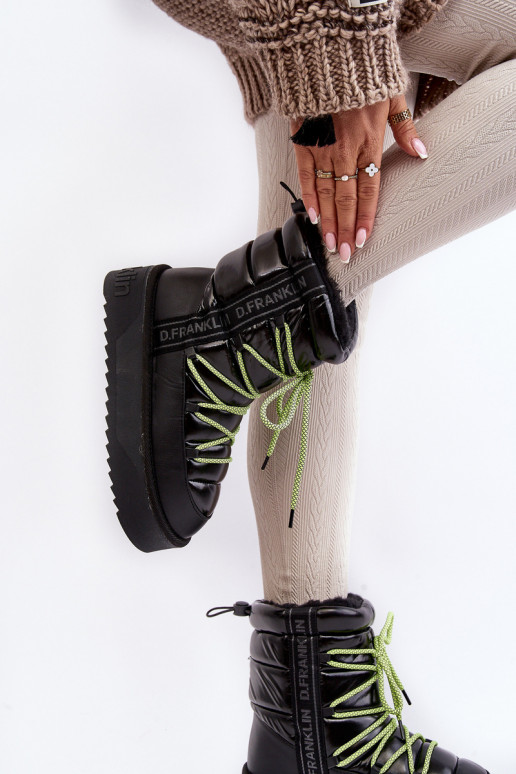 sniega apavi Sieviešu Uz biezas zoles Vegāns D.Franklin DFSH371007 melnas krāsas sniega apavi Sieviešu Uz biezas zoles Vegāns D.Franklin DFSH371007 melnas krāsas