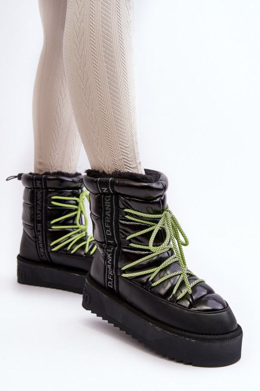 sniega apavi Sieviešu Uz biezas zoles Vegāns D.Franklin DFSH371007 melnas krāsas sniega apavi Sieviešu Uz biezas zoles Vegāns D.Franklin DFSH371007 melnas krāsas