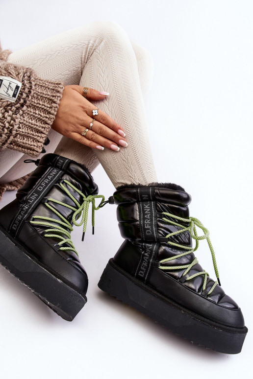 sniega apavi Sieviešu Uz biezas zoles Vegāns D.Franklin DFSH371007 melnas krāsas sniega apavi Sieviešu Uz biezas zoles Vegāns D.Franklin DFSH371007 melnas krāsas