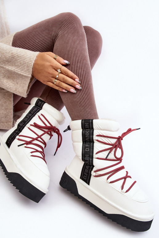 sniega apavi Sieviešu Uz biezas zoles Vegāns D.Franklin DFSH371007 baltas krāsas sniega apavi Sieviešu Uz biezas zoles Vegāns D.Franklin DFSH371007 baltas krāsas