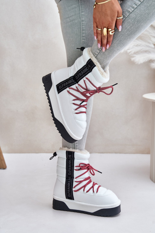 sniega apavi Sieviešu Uz biezas zoles Vegāns D.Franklin DFSH371007 baltas krāsas sniega apavi Sieviešu Uz biezas zoles Vegāns D.Franklin DFSH371007 baltas krāsas