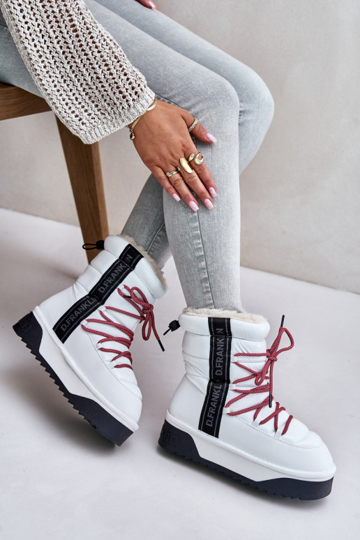 sniega apavi Sieviešu Uz biezas zoles Vegāns D.Franklin DFSH371007 baltas krāsas sniega apavi Sieviešu Uz biezas zoles Vegāns D.Franklin DFSH371007 baltas krāsas