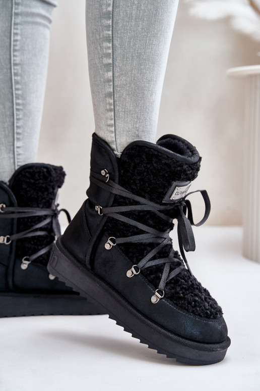 sniega apavi ar platformu Vegāns D.Franklin DFSH370004 melnas krāsas