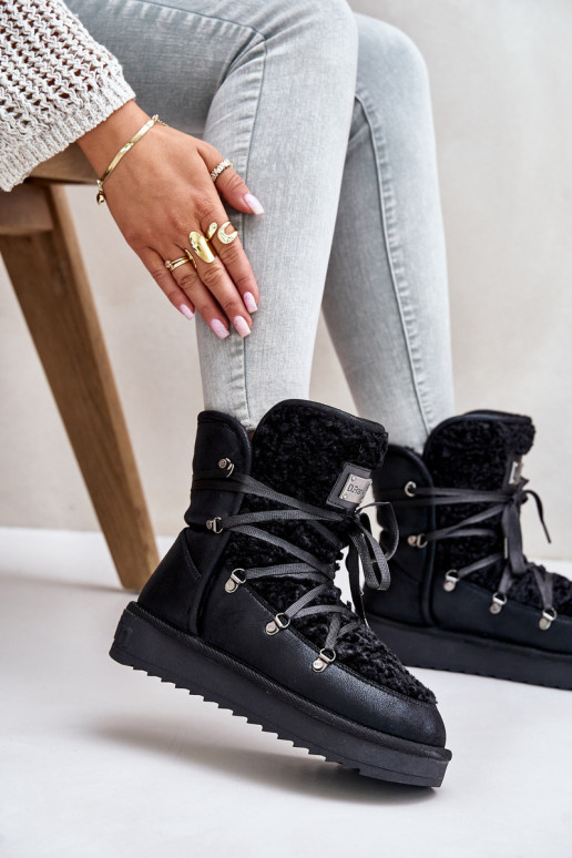 sniega apavi ar platformu Vegāns D.Franklin DFSH370004 melnas krāsas