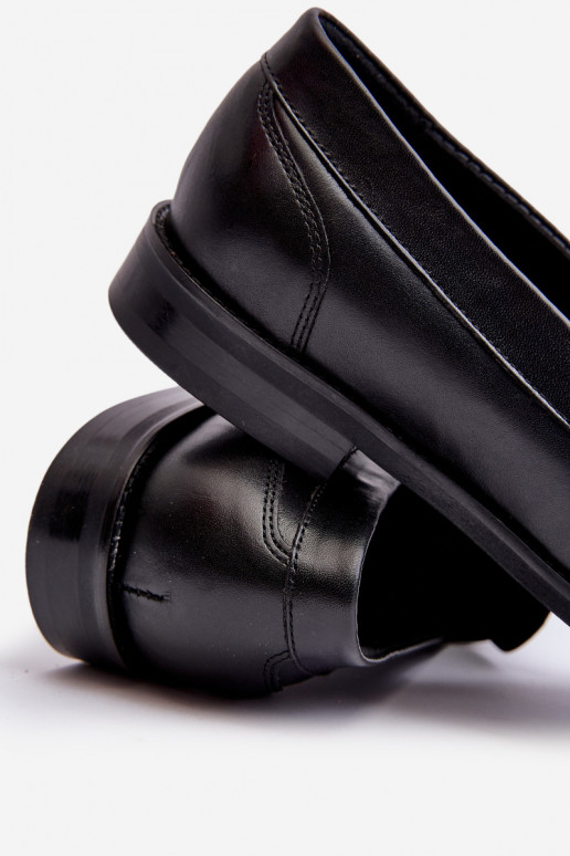 Vīriešiem Āda apavi Mokasīni Zazoo 1570/1 melnas krāsas Vīriešiem Āda apavi Mokasīni Zazoo 1570/1 melnas krāsas