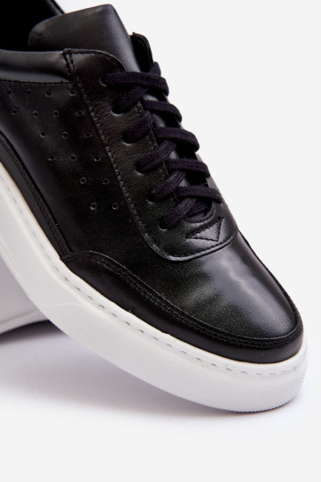 Vīriešiem sporta apavi Āda Zazoo 1544 melnas krāsas 2