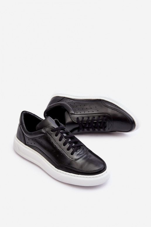 Vīriešiem sporta apavi Āda Zazoo 1544 melnas krāsas Vīriešiem sporta apavi Āda Zazoo 1544 melnas krāsas