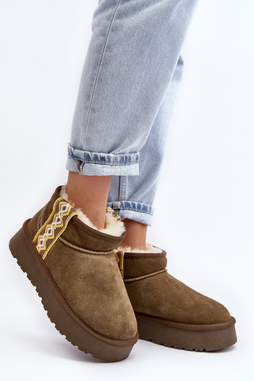 Āda zamšādas sniega apavi Sieviešu Zaļas krāsas Vebissat