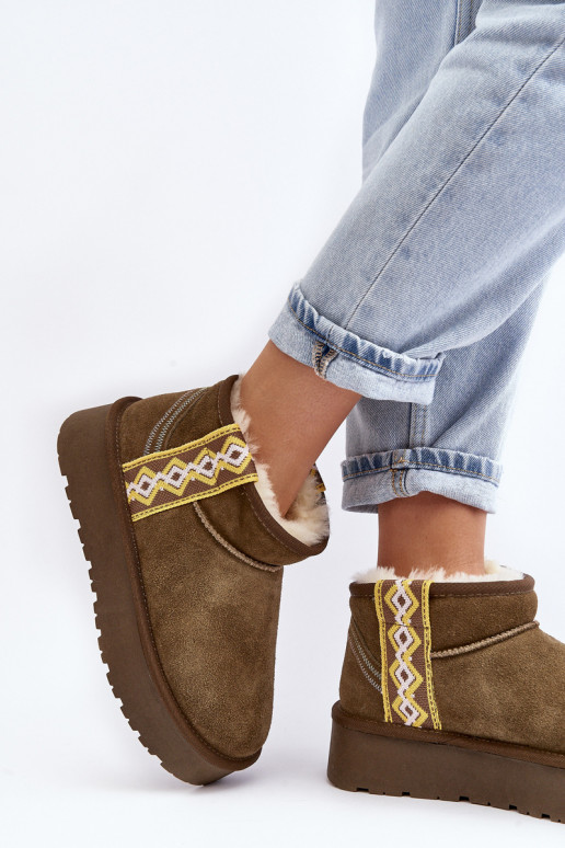 Āda zamšādas sniega apavi Sieviešu Zaļas krāsas Vebissat