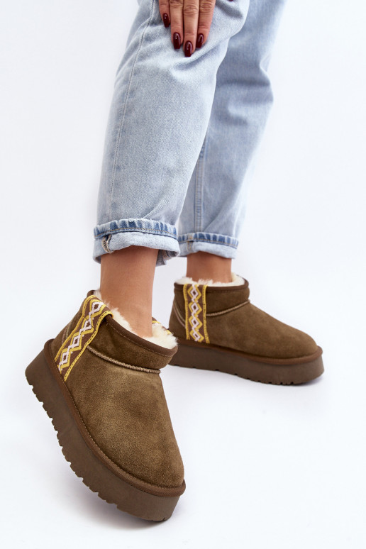 Āda zamšādas sniega apavi Sieviešu Zaļas krāsas Vebissat