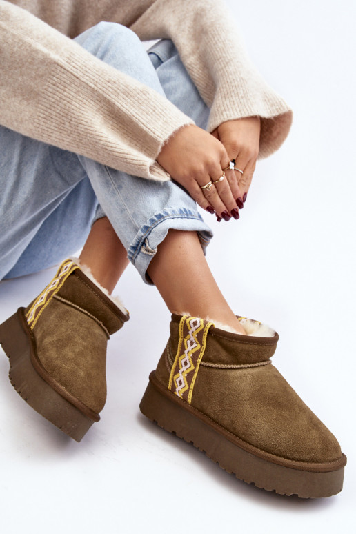 Āda zamšādas sniega apavi Sieviešu Zaļas krāsas Vebissat