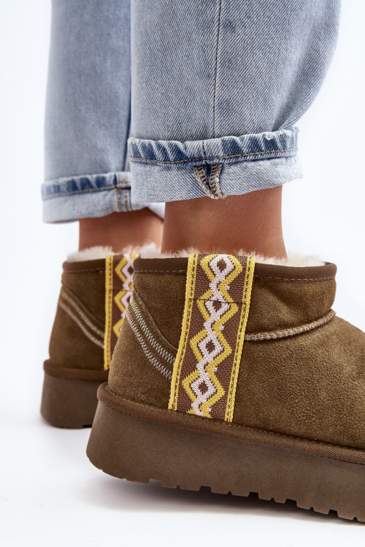 Āda zamšādas sniega apavi Sieviešu Zaļas krāsas Vebissat