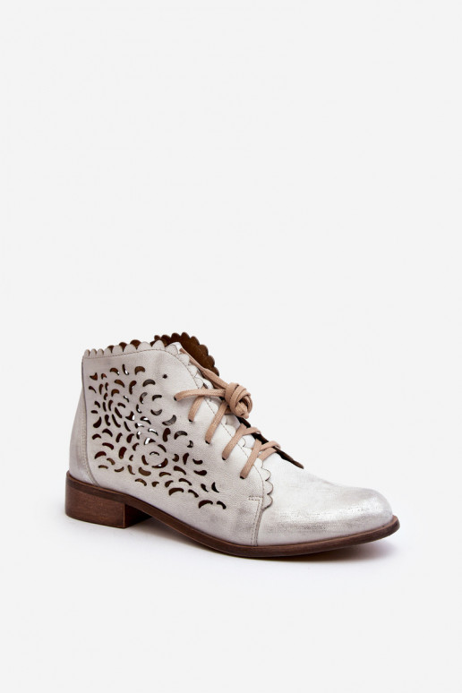 Zazoo 2871 Zābaki Sieviešu šņorējami Sudraba krāsas