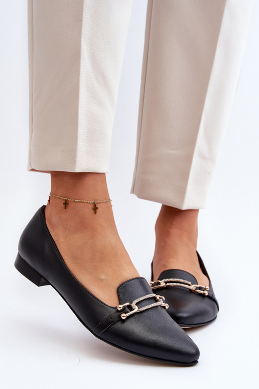 Zazoo 2885 Balerīnas ar ornamentiem melnas krāsas Zazoo 2885 Balerīnas ar ornamentiem melnas krāsas