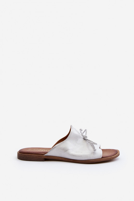 Zazoo 2659 Čibas no dabīgas ādas Sieviešu Sudraba krāsas