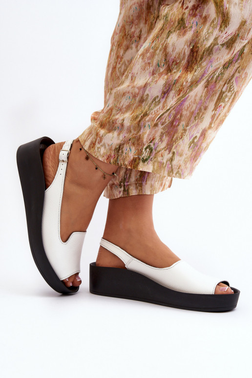 Zazoo 2893 Sieviešu basenes Āda na Biezsj PodeszInie baltas krāsas Zazoo 2893 Sieviešu basenes Āda na Biezsj PodeszInie baltas krāsas