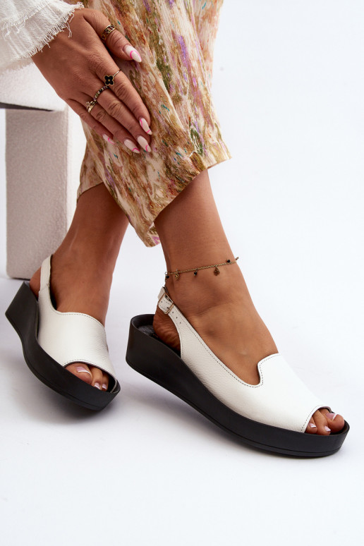 Zazoo 2893 Sieviešu basenes Āda na Biezsj PodeszInie baltas krāsas Zazoo 2893 Sieviešu basenes Āda na Biezsj PodeszInie baltas krāsas