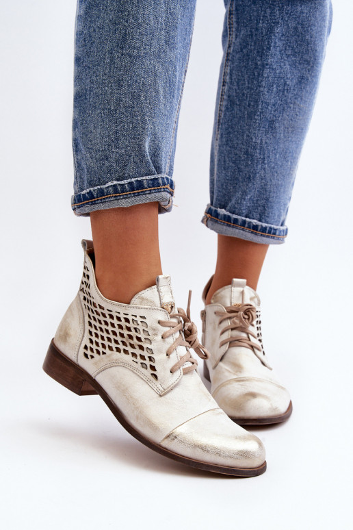 Zazoo 2878 Zems Zābaki Āda Sieviešu Sudraba krāsas Zazoo 2878 Zems Zābaki Āda Sieviešu Sudraba krāsas