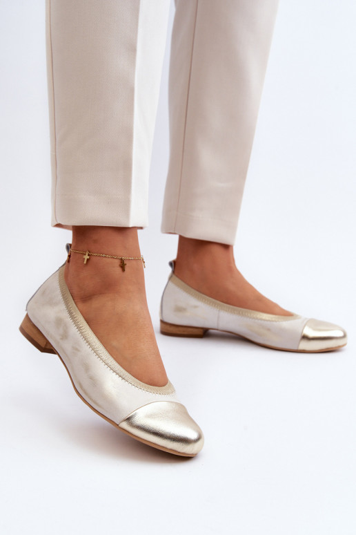 Zazoo 2890 Balerīnas Zelta krāsas Noslaucīja Zazoo 2890 Balerīnas Zelta krāsas Noslaucīja