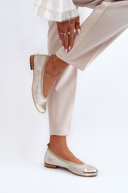 Zazoo 2890 Balerīnas Zelta krāsas Noslaucīja Zazoo 2890 Balerīnas Zelta krāsas Noslaucīja