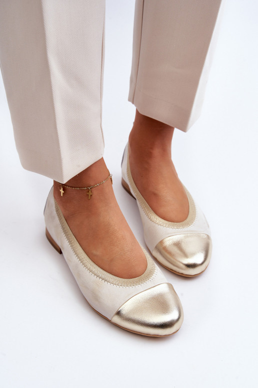 Zazoo 2890 Balerīnas Zelta krāsas Noslaucīja Zazoo 2890 Balerīnas Zelta krāsas Noslaucīja