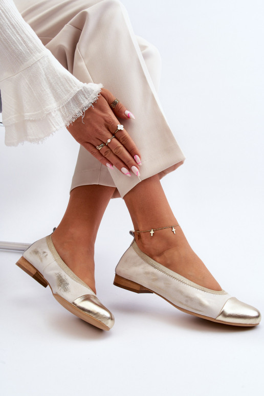 Zazoo 2890 Balerīnas Zelta krāsas Noslaucīja Zazoo 2890 Balerīnas Zelta krāsas Noslaucīja