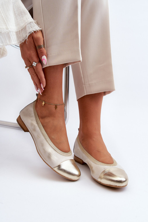 Zazoo 2890 Balerīnas Zelta krāsas Noslaucīja Zazoo 2890 Balerīnas Zelta krāsas Noslaucīja