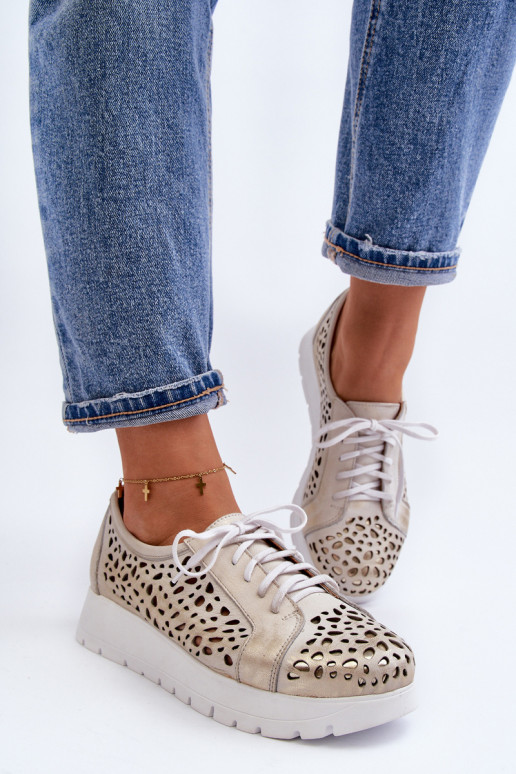 Zazoo 2821 Āda apavi Sieviešu Ažūrs Zelta krāsas Zazoo 2821 Āda apavi Sieviešu Ažūrs Zelta krāsas