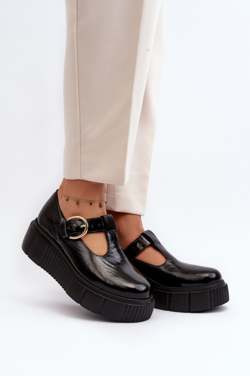 Zazoo 20102 Stilīgasrnas Laque apavi ar platformu melnas krāsas Zazoo 20102 Stilīgasrnas Laque apavi ar platformu melnas krāsas
