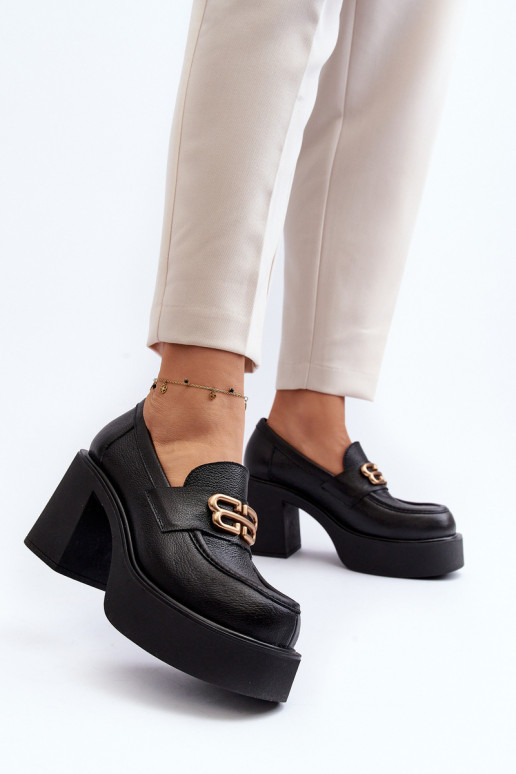 Zazoo 20170 apavi Āda Sieviešu ar papēdi melnas krāsas Zazoo 20170 apavi Āda Sieviešu ar papēdi melnas krāsas