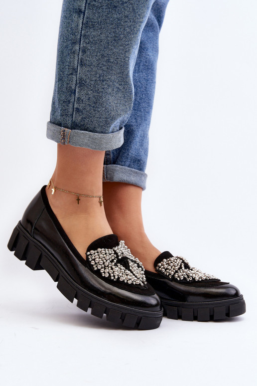 Lakoti mokasīni Sieviešu Laura Messi 2785 melnas krāsas Lakoti mokasīni Sieviešu Laura Messi 2785 melnas krāsas