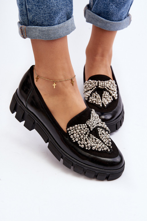 Lakoti mokasīni Sieviešu Laura Messi 2785 melnas krāsas Lakoti mokasīni Sieviešu Laura Messi 2785 melnas krāsas