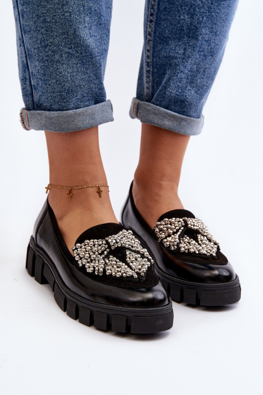 Lakoti mokasīni Sieviešu Laura Messi 2785 melnas krāsas Lakoti mokasīni Sieviešu Laura Messi 2785 melnas krāsas