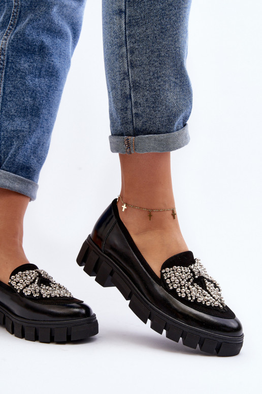 Lakoti mokasīni Sieviešu Laura Messi 2785 melnas krāsas Lakoti mokasīni Sieviešu Laura Messi 2785 melnas krāsas