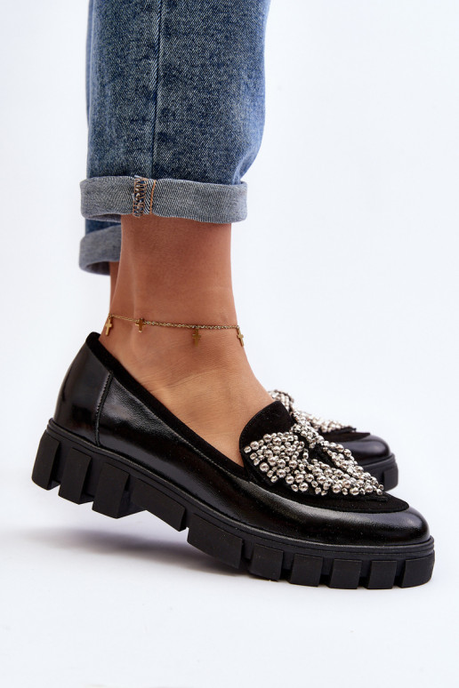 Lakoti mokasīni Sieviešu Laura Messi 2785 melnas krāsas Lakoti mokasīni Sieviešu Laura Messi 2785 melnas krāsas