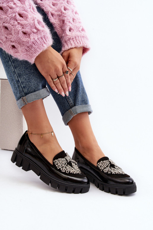 Lakoti mokasīni Sieviešu Laura Messi 2785 melnas krāsas Lakoti mokasīni Sieviešu Laura Messi 2785 melnas krāsas